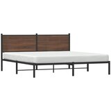 Metalni okvir kreveta bez madraca smeđa boja hrasta 160x200 cm | Eponuda.com