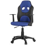 MID.YOU Mladinski Vrtljiv Stol Kid Racer Al, Črna, Modra | Shoptok.si