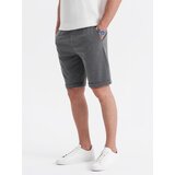 Ombre Men's structured knit elastic waistband short shorts - graphite | Eponuda.ba