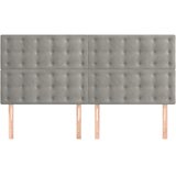  Uzglavlje svijetlosivo 200x5x118/128 cm baršunasto | shoptok.hr