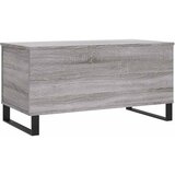  Stolić za kavu siva boja hrasta 90x44,5x45 cm konstruirano drvo | Shoptok.si