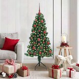 vidaXL Kotično umetno božično drevo Zelena 150 cm PVC in kovina | Shoptok.si