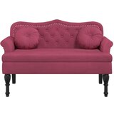  Klop z blazinami vinsko rdeča 120,5x65x75 cm žamet | Shoptok.si