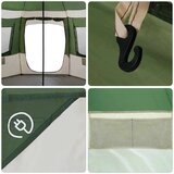  Kabinski šotor s streho Zelena in Bela 405 x 405 x 273 cm, (5000091108) | Shoptok.si