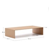 Kave Home Mizica v hrastovem dekorju v svetli naravni barvi 70x140 cm Litto – | Shoptok.si