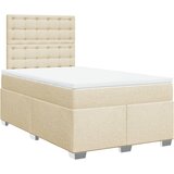  Krevet s oprugama i madracem krem 120 x 200 cm od tkanine | shoptok.hr