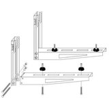 Kedo Nosilec klime zunanje enote NICCONS 600x400, pocinkano jeklo, nosilnost 180kg, nastavljiv, beli, (5000081755) | Shoptok.si