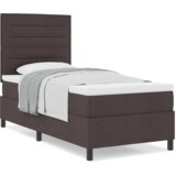  Box Spring Postelja z Vzmetnico Temno Rjava 80x200 cm Tkanina, (22081073) | Shoptok.si