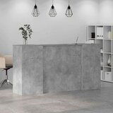  Sprejemna miza betonsko siva 200x50x103,5 cm inženirski les | Shoptok.si