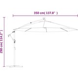  Konzolni suncobran s LED svjetlima 350 cm terakota | shoptok.hr