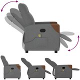  Krevetna stolica za masažu Tamno siva 69 x 86 x 100 cm tkanina | shoptok.hr