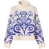 Bershka Pulover ecru / modra / roza | Shoptok.si