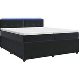  Boxspring krevet s madracem Crna 200 x 200 cm Baršun | shoptok.hr