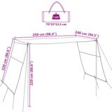 vidaXL Vodootporni šator 302 x 240 x 240 cm | shoptok.hr