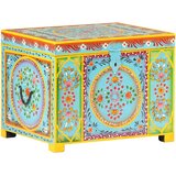 vidaXL Ročno barvana škatla 50x40x40 cm mangov les | Shoptok.si