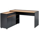 MID.YOU KOTNA PISALNA MIZA leseni material črna, barve hrasta | Shoptok.si