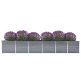  Povišena vrtna gredica od pocinčanog čelika 480x80x77 cm siva | shoptok.hr