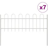  Vrtna Ograda 7 pcs Bijelo 11,9 x 0,6 m Čelik s prahom | shoptok.hr