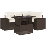 vidaXL 5-dijelni set vrtnih sofa s jastucima poliratan smeđi | shoptok.hr