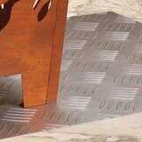 vidaXL Srebrna Guma 50 x 50 cm Kvadratni stopnišni predprti Kvadrat | Shoptok.si