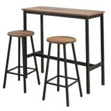 Hanah home mola set 100 - barok black black bar table & stool set (3 pieces) | Eponuda.com