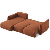 Makamii Sklopiva kutna garnitura od šenila boja terakote (s lijevim kutom/s ležaljkom) Leila – | shoptok.hr