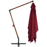  Konzolni vrtni suncobran s drvenim stupom 400 x 300 cm bordo | Eponuda.ba
