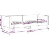  Dnevni krevet smeđesivi 80 x 200 cm od tkanine | shoptok.hr