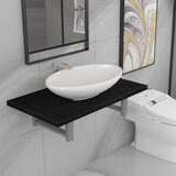 Maison Chic Dvodelni komplet kopalniškega pohištva - Kopalniški sestavi iz keramike črn, (21788407) | Shoptok.si