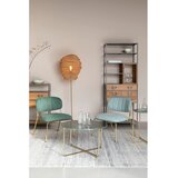 White Label Zelena/v zlati barvi okrogla mizica z marmorno mizno ploščo ø 70 cm Timpa – | Shoptok.si