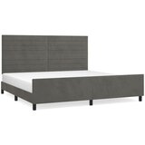  Okvir za krevet bez madraca tamnosivi 200x200 cm baršunasti | shoptok.hr