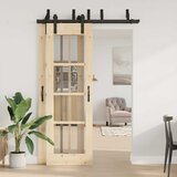Pribor za klizna vrata 152,5 cm čelični crni | shoptok.hr