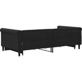  Dnevni krevet na razvlačenje s ladicama crni 100x200 cm baršun | shoptok.hr