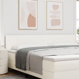 vidaXL Vzglavje Preprosta Oblika Krem 200 cm Žameten Material, (22049066) | Shoptok.si