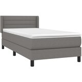  Box spring postelja z vzmetnico temno siva 90x190 cm blago, (20791247) | Shoptok.si