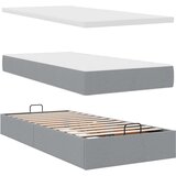vidaXL Otomanska postelja z vzmetnico siv 90x200 cm blago | Shoptok.si