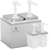 Royal Catering Dvojni dozirnik za omake s črpalko iz nerjavečega jekla, 2 x 2 l, (21389757) | Shoptok.si