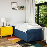  Krevet s oprugama i madracem plavi 100 x 200 cm od tkanine | shoptok.hr
