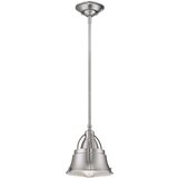 Elstead Lighting Elstead 1 mini viseča svetilka s svetlobno kupolo, brušen nikelj, E27, (22098572) | Shoptok.si