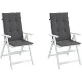  Vrtni jastuci za stolice 2 kom antracit 120x50x2 cm od tkanine | Eponuda.com
