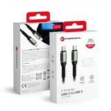 forcell USB C na USB C kabel F-Energy QC4.0 PD 5A 100W Cafule 0,5 m C260 crni | shoptok.hr