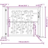  Vrtna vrata antracit boje 100x75 cm, dizajn od čelika i bambusa | shoptok.hr