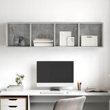  Zidni TV ormarić boja betona 37x37x142,5 cm konstruirano drvo | shoptok.hr