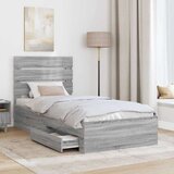 vidaXL konstrukcija postelje siva sonoma 100 x 200 cm konstruiran les, (5000113632) | Shoptok.si