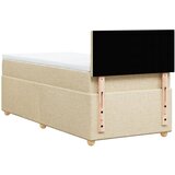  Krevet s oprugama i madracem krem 90 x 190 cm od tkanine | shoptok.hr
