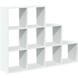 vidaXL Pregrada/regal za knjige 3razina bijeli 137,5x29x103,5cm drveni | shoptok.hr
