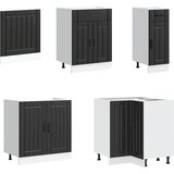  11-dijelni set kuhinjskih ormarića Lucca konstruiranog drva Crna | Shoptok.si