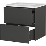 Germania Antracitno sivi zidni ormarić za ispod umivaonika u mat dekoru 61x61 cm Bodera – | shoptok.hr