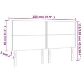  Uzglavlje svijetlosivo 180x5x118/128 cm tkanina | shoptok.hr