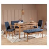 Hanah home trpezarijska klupa vina bank dark blue atlantic | ePonuda.com